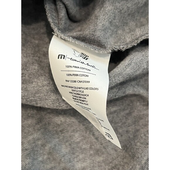 Travis Mathew Shirt Mens Small Gray Dad Bod Pima Cotton Christmas Lit NWT - Picture 6 of 6
